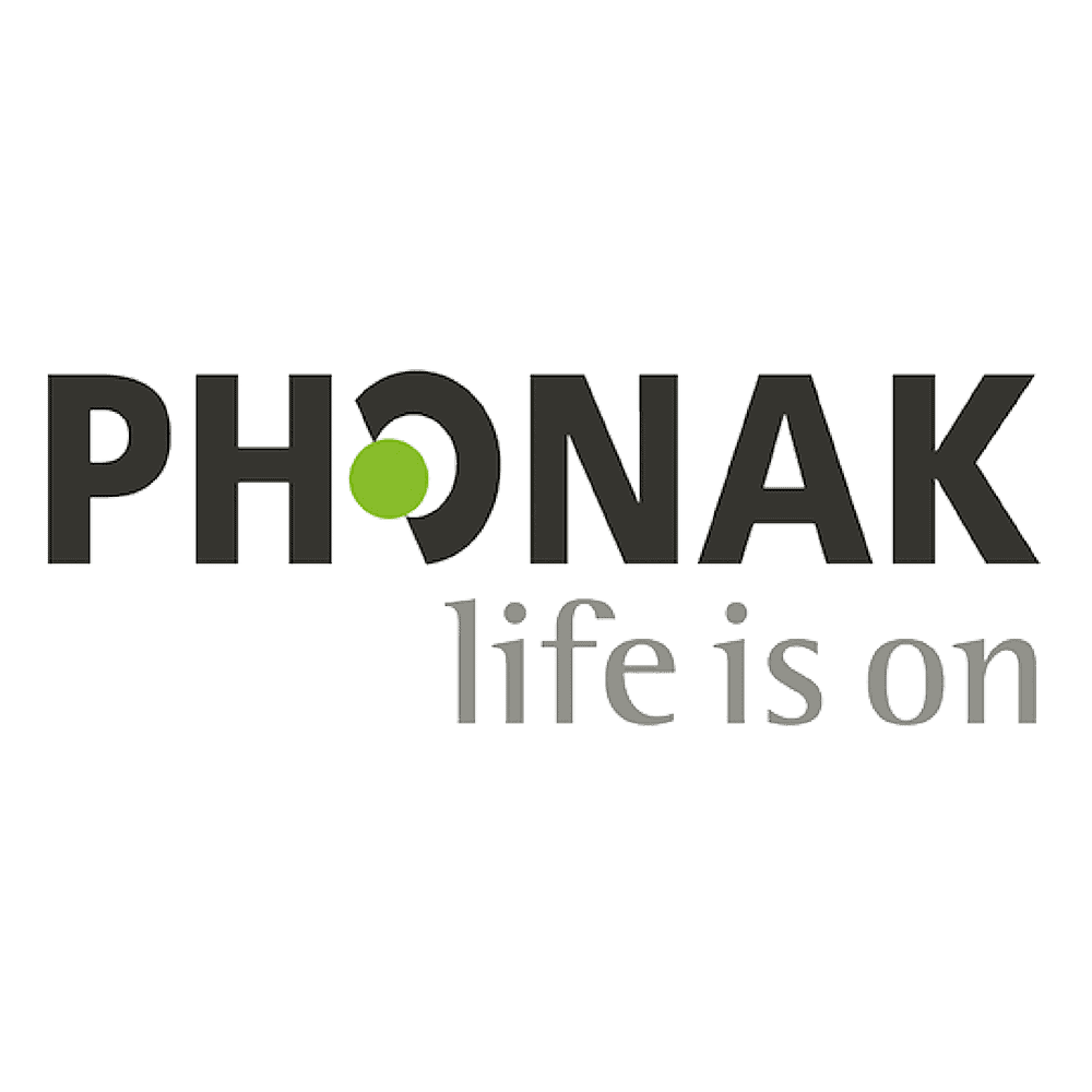 Phonak logo displaying "PHONAK-life is on"